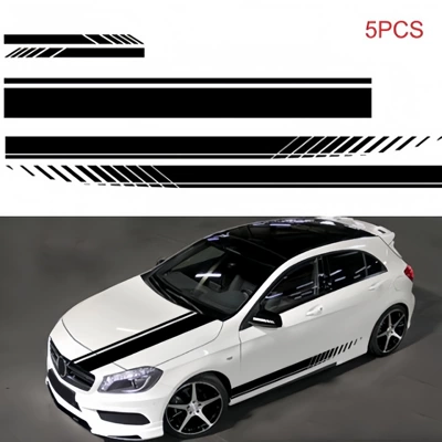 Car Hood Decals, Modification Stickers, Universal Car Door Strip Scratch Cover Stickers, Fuel Tank Cap Stickers