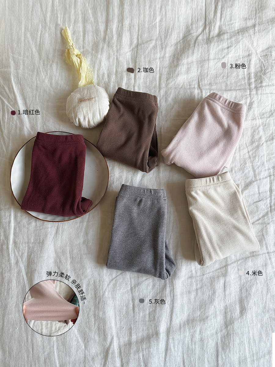 Sugar Pear ropa infantil niñas leggings 2024 otoño nuevo niño coreano pantalones de aire extranjero pantalones de otoño bebé