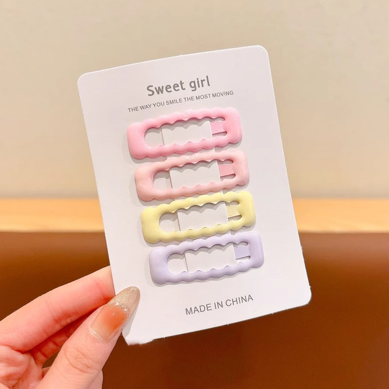 Color caramelo, simple y de moda, estrella del amor, pinza para el cabello dulce, personalidad de niña, pinza lateral, pinza para el cabello rota, accesorios para el cabello para niños