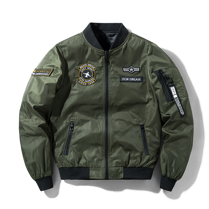Chaqueta de los hombres American Air MA1 piloto uniforme escolar estilo militar chaqueta de los hombres retro más el tamaño uniforme de béisbol de los hombres