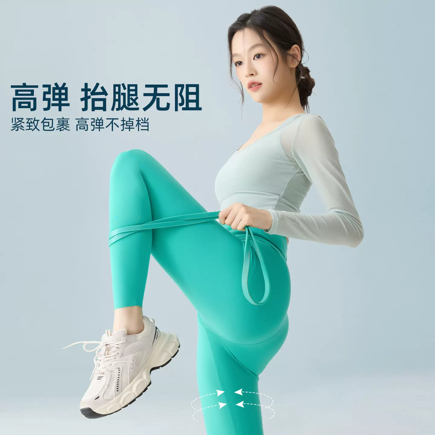 跨境打底裤女薄款夏天高腰显瘦鲨鱼裤外穿收腹提臀运动瑜伽紧身裤