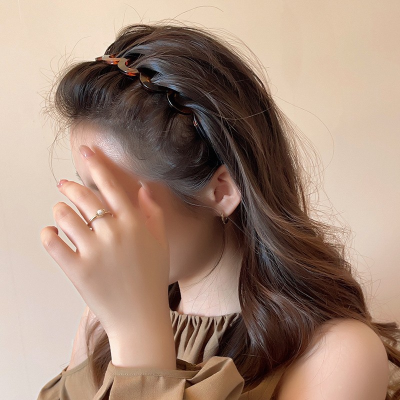 Estampado de leopardo, peine de pelo ondulado con dientes, diadema 2025 nuevo temperamento, diadema superior de alta calidad, accesorios para el cabello de todo fósforo de moda para mujer