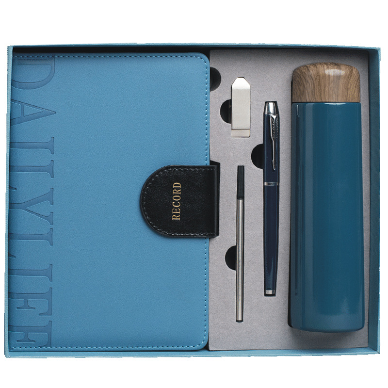 Wholesale A5 Creative Notebook Gift Box Set Business Office Thickeneded Notepad Corporate Gift Thermos Cup Set