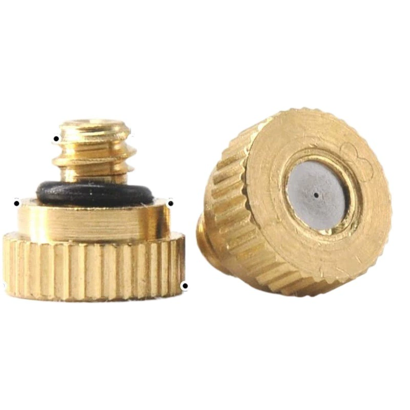 Amazon трансграничная Форсунка для тонкого распыления низкого давления охлаждение увлажнение латунная Форсунка аксессуары садовая распылительная головка