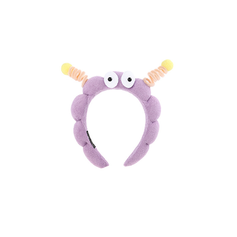 Bonito y divertido barra de torsión, banda de cabello para niños con ojos grandes, tocado de cabello para mujeres, clip de cabello para el cabello de alta cabeza antideslizante para lavar la cara.
