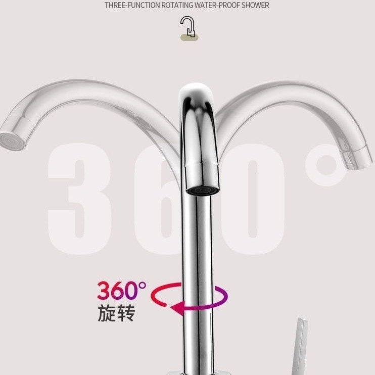Kitchen cold and hot sink, sink, all-copper single-cooling rotating ball household faucet, cross-border undefined