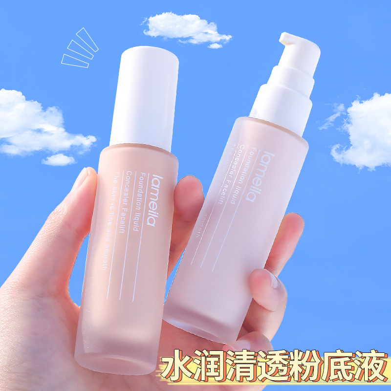 Moisturizing Clear and transparent Liquid Foundation Moisture Concealer Oil control Lasting Makeup Easy natural Nude make-up student Parity