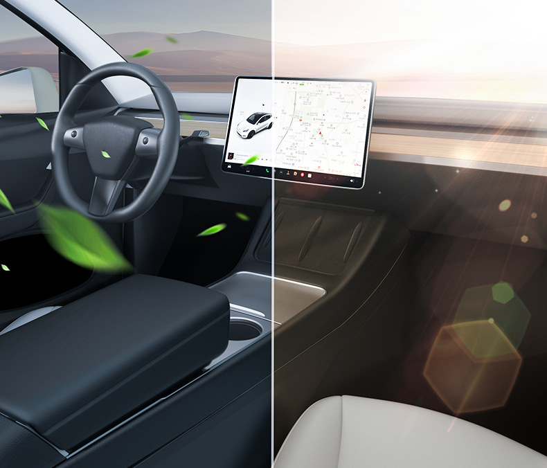 Suitable for Tesla Sunshade Curtain Model Y/3 Roof Sunroof Cooling Sunshade Canopy Ice Armor Film Accessories Black