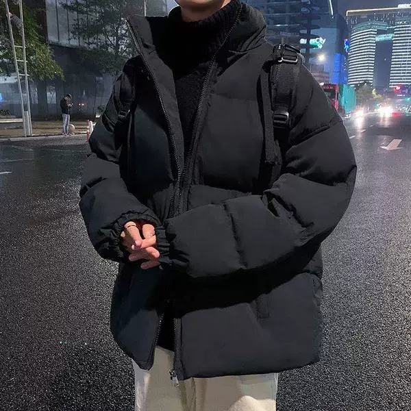 Hot-Selling Autumn and Winter New Stand-Up Collar Cotton-Padded Jackets, Lightweight Cotton-Padded Jackets, Casual Thickened Cotton-Padded Jackets for Male and Female Students and Couples