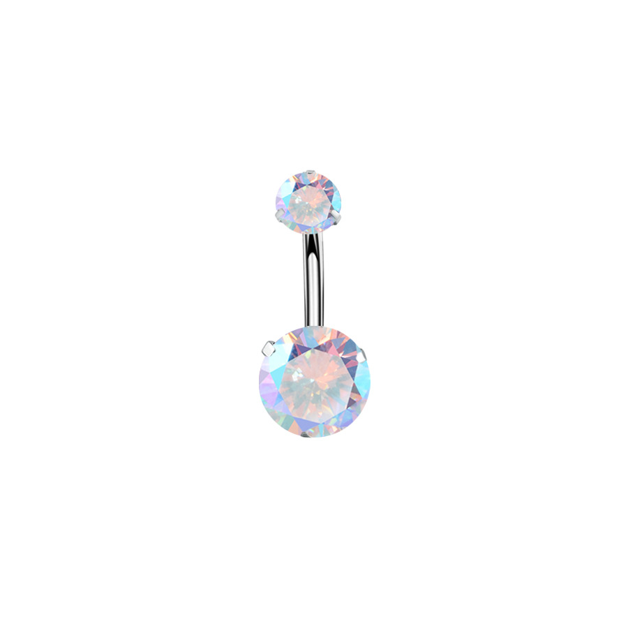 Piercing ombelico in acciaio inossidabile 316l con zircone_voghion.com