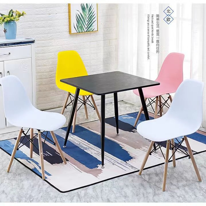 Mesa de comedor redonda para el hogar, mesa de negociación de recepción de café, moderna, sencilla, de lujo, accesible, para apartamento pequeño, mesa redonda pequeña Eames