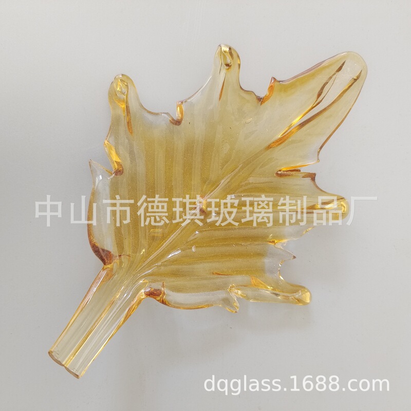 glass maple leaf craft glass art glass glass pendant home decoration art glass