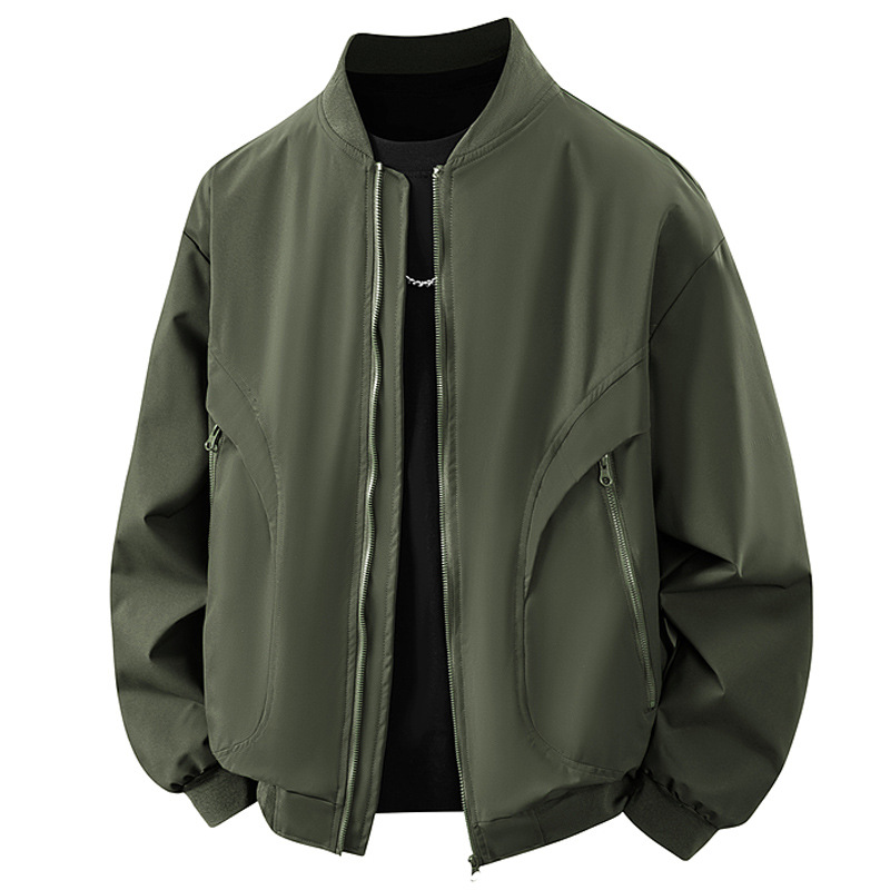 Chaqueta transfronteriza de tamaño grande para hombres primavera y otoño ropa casual europea y americana tendencia de hombre suelta delgada chaqueta de carga al aire libre
