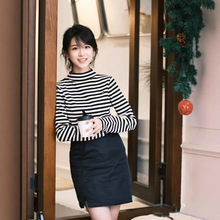 特价清仓！24秋冬新品字母刺绣高领羊毛针织打底衫内搭修身上衣