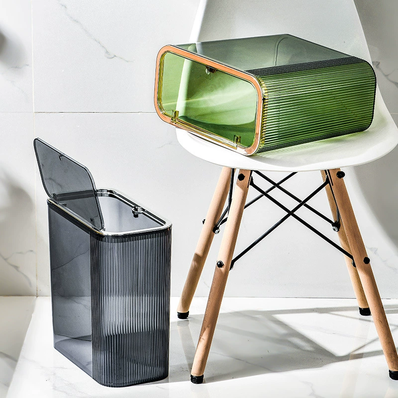 Кухонный мусорный бак большой емкости для домашней ванной комнаты, туалета, кухонного зазора, гостиной, спальни, мусорной корзины в стиле ins.