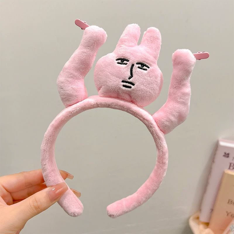 Мультфильм забавный розовый кролик для волос