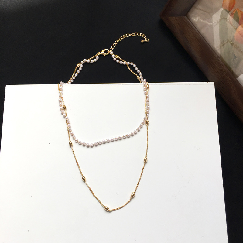 Collier En Alliage Multicouche De Perles De Mode En Gros display picture 6