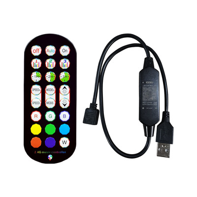 goods in stock 24 infra-red Bluetooth controller Little Three Key intelligence mobile phone APP Colorful LED Light band controller