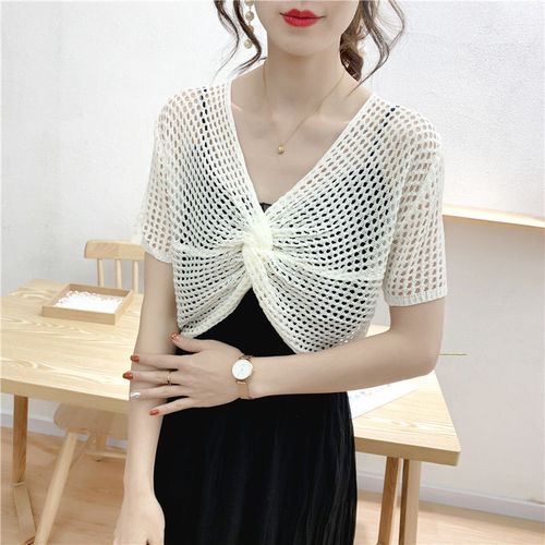 Lace top women's summer new style strapless dress, thin ice silk mesh outerwear, lightweight, draped like a shawl, stylish