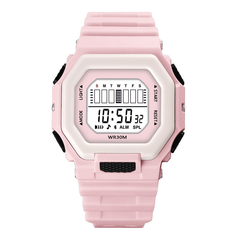 Nuevo reloj electrónico cuadrado de la escuela secundaria hombres y mujeres multifunción sincronización alarma luminosa reloj electrónico fábrica al por mayor