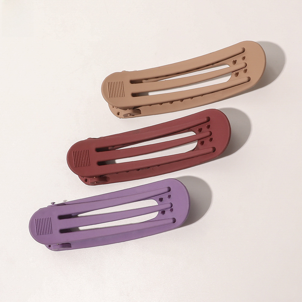 Qiyue matt värvi küljeklamber suur juuksenõel pesu näoklamber küljeklamber lihtne tukk juuksenõel pardilindiga peakate_voghion.com