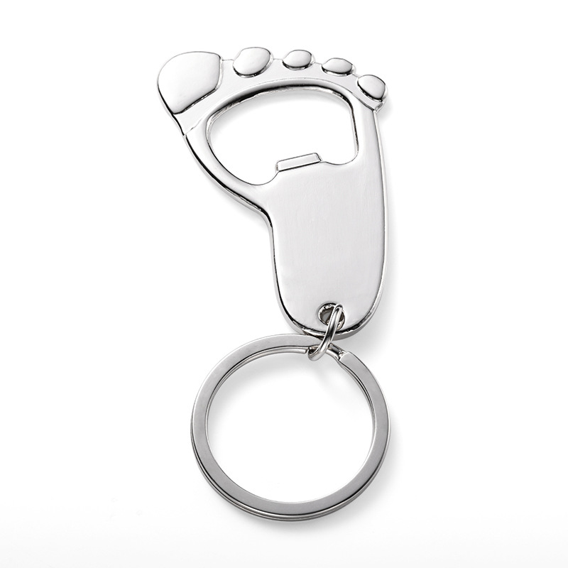 1 Piece Quantity Cute Foot Metal Unisex Keychain