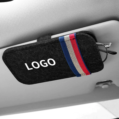 Multifunctional Car Glasses Case Bag Car Glasses Clip/Bill Clip - black-with-logo-please-note-the-car-logo