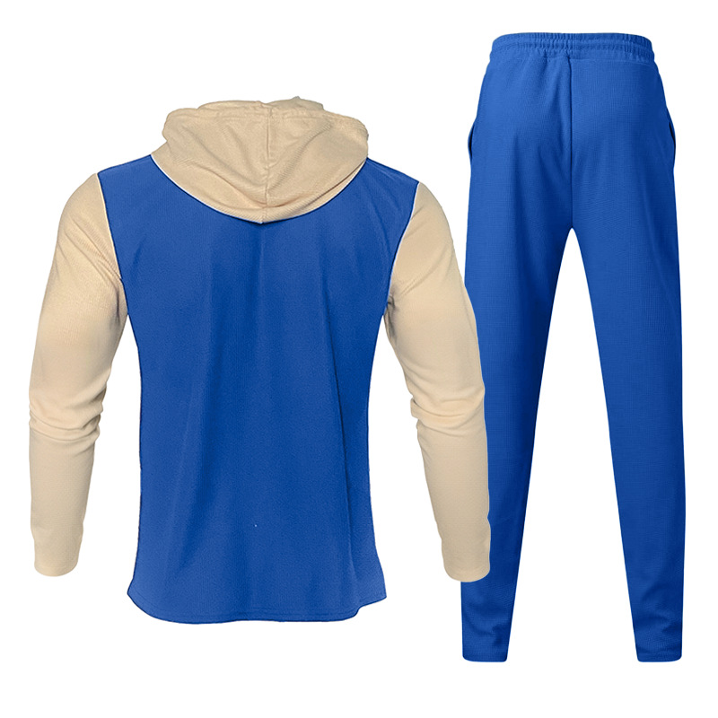 "Herren-Set aus Waffelstrick-Hoodie und Jogginghose – Gestreifte Freizeit-Loungewear (S-3XL)"_voghion.com