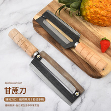 现货供应高碳钢甘蔗刀套装实木手柄菠萝刀商用农用瓜果削皮刨子