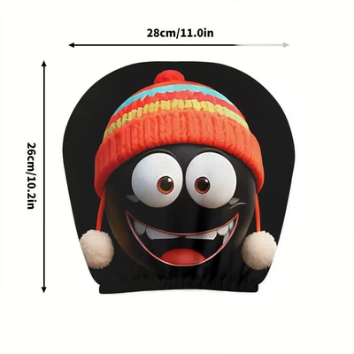 Hat-Wearing Expressions, Elastic, Stain-Resistant, Durable, Universal seat cover - 04-double-sided-printing-1pc-26cm28cm