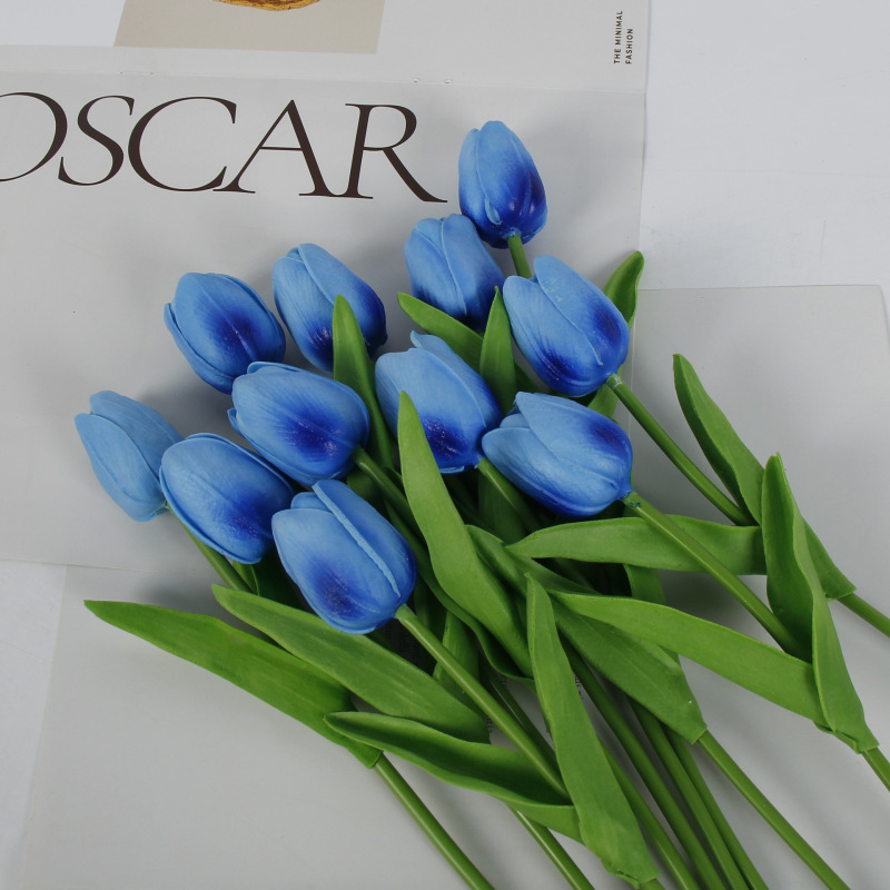 チューリップの造花の家の装飾puの手触りのシミュレーションの花の写真撮影のシミュレーションの造花のメーカーの卸売りの結婚祝いの手の花|undefined
