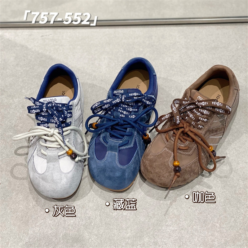 IG莱熙妮丑萌德训鞋女2025新款内增高圆头阿甘鞋平底休闲运动鞋潮|undefined