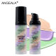 ANGEALA2352 three-color rainbow isolation makeup cream base hidden pores moisturizing brightening skin color