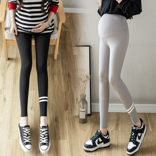 Spring New Pregnant Women Leggings All-match Shark Leather Pants Stretch Leggings Maternity Wear