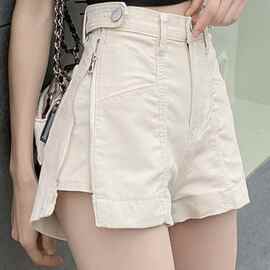高腰显瘦牛仔2026短裤夏季拉链新款宽松薄款ins热裤牛仔短裤