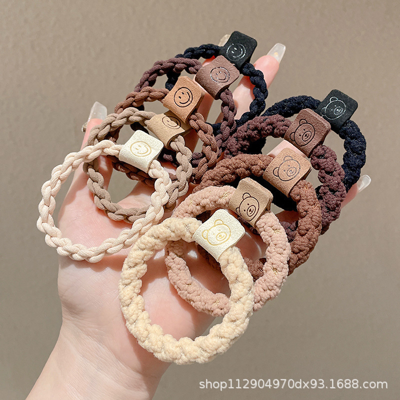 2025 nuevo estilo simple cabello de moda de alta elasticidad correa de correa de cabello multifuncional cubierta de cuero durable cabello bola adornamiento para el cabello