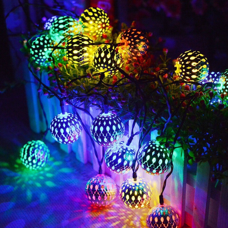 クロスボーダー太陽光LED鉄芸哥灯串クリスマス灯帯装飾灯庭室外雰囲気灯|undefined