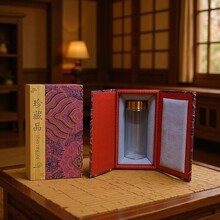 手串新款外包装盒双开竹片锦盒佛珠礼品盒高档盒子包装现货一套