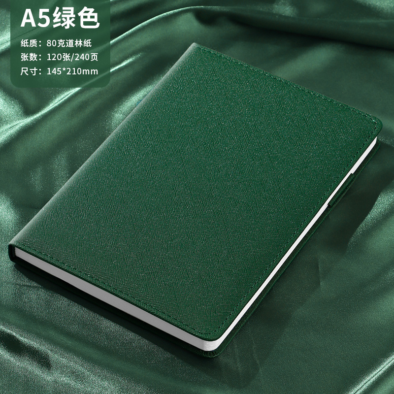 A5 녹색 - 240페이지(버클 + 펜 삽입 없음)