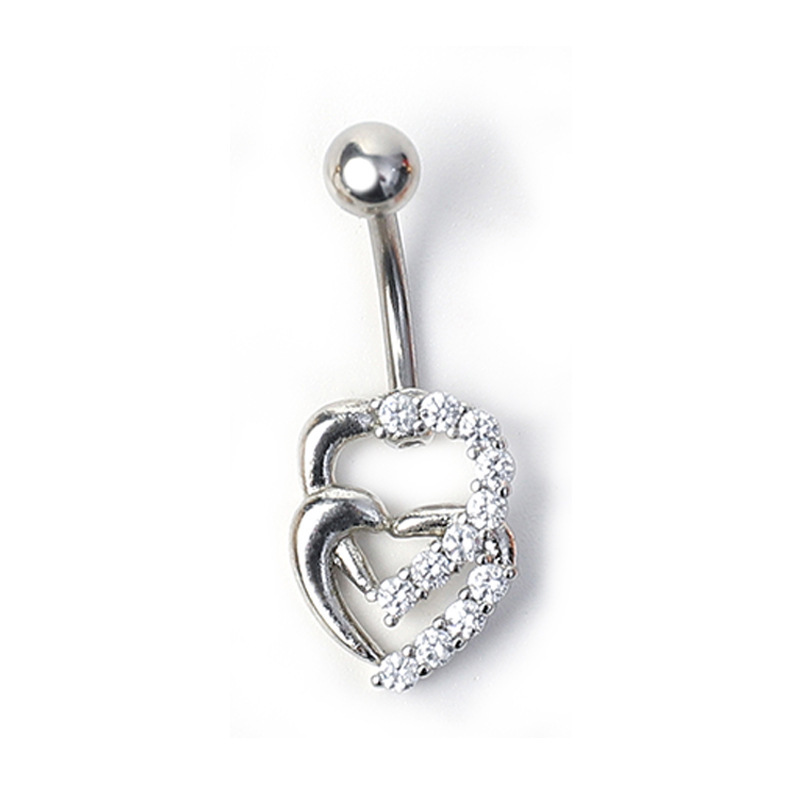 Manufacturer New Piercing Jewelry European And American Fashion Zircon Wisteria Navel Belly Button Ring_voghion.com