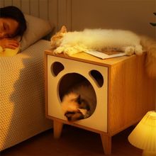 床头柜猫窝现代简约卧室床边柜家用储物置物小柜子四季通用式猫床