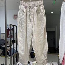 棉麻裤子女休闲裤哈伦裤裙裤2025春夏季新款百搭宽松显瘦遮肉女装