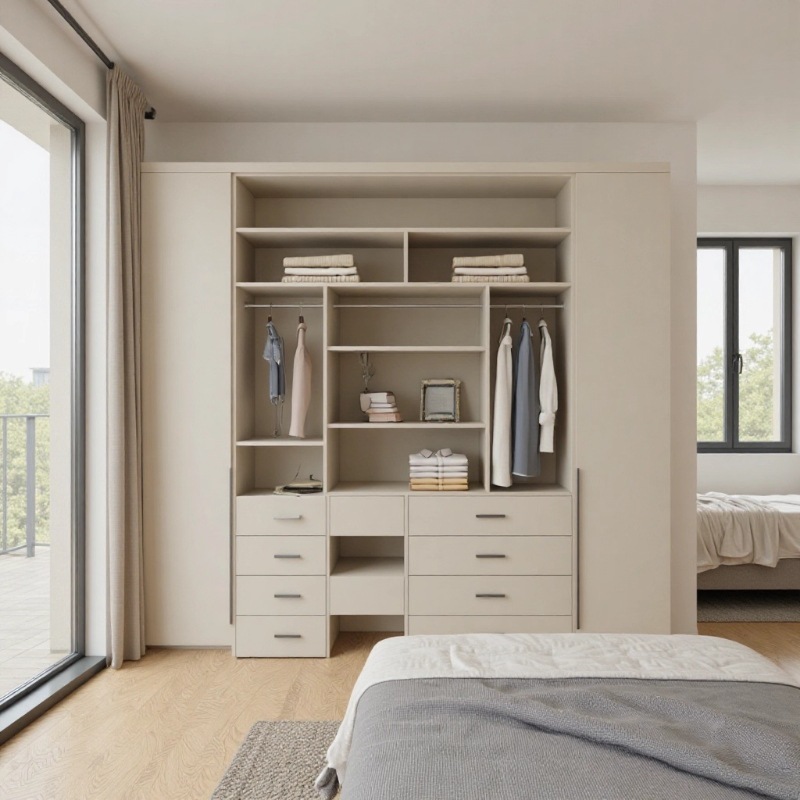 Chuangxinjia Home Bedroom Finished Wardrobe Dresser Storage Space Multi-Modern Style