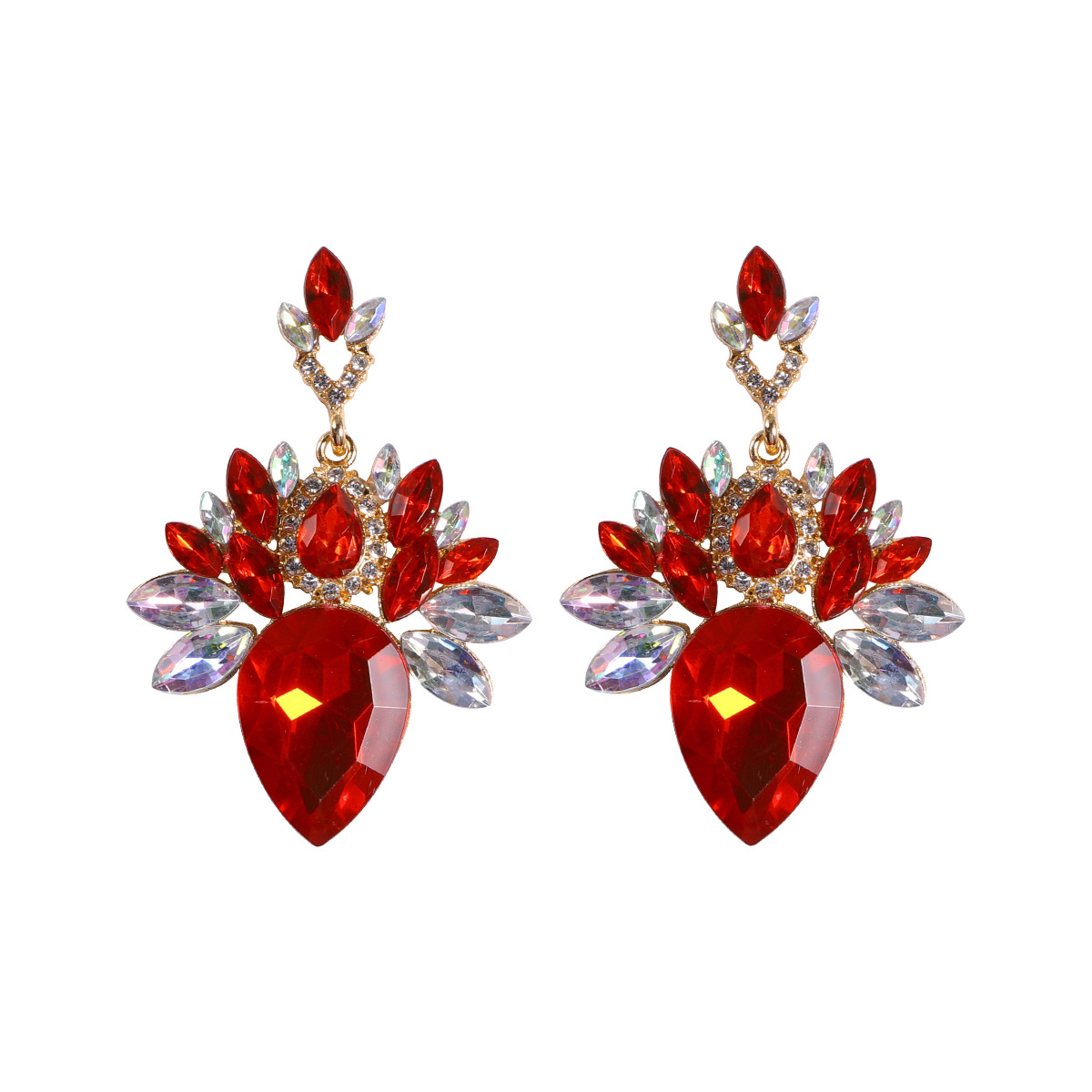 15g Weight Artificial Gemstones Inlay Material Drop Earrings Classification 1 Pair Quantity Daily Occasion Alloy Material Water Droplets Pattern Women'S Gender Rhinestone Design Retro Style Retro Water Droplets Alloy Rhinestone Artificial Gemstones Drop Earrings 1 Pair 6