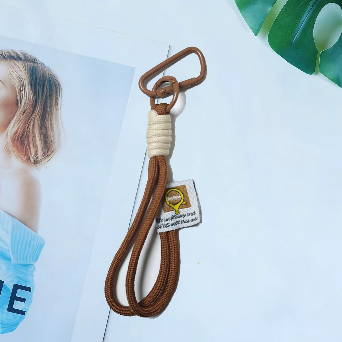Colgante Tejido para Celular de Nailon con Doble Cierre Antipérdida