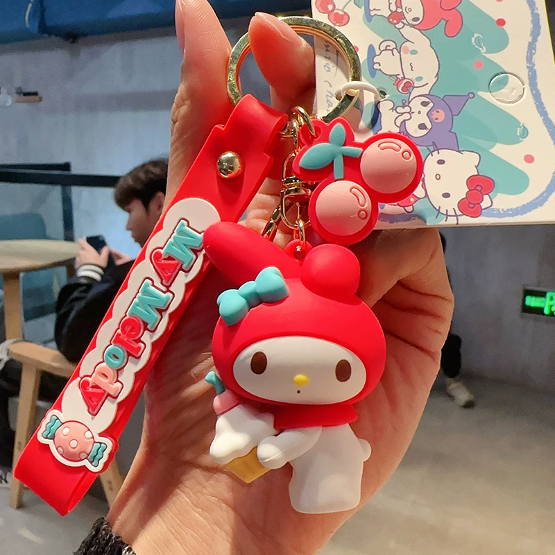Плюшевый брелок Sanrio Hello Kitty, оригинал, мягкая подвеска 11×7.5 см, коллекционный талисман