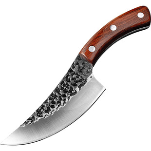 Small curved knife slaughter split meat and bone pick 6-inch outdoor portable with sheath cutting and peeling out bone cross-border batch