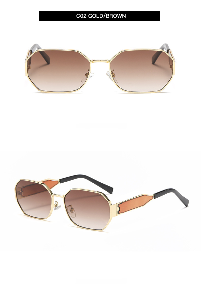 New style small frame wide leg women's sunglasses European and American personality fashion glasses sunglasses female hot girl sunglasses s23007_voghion.com