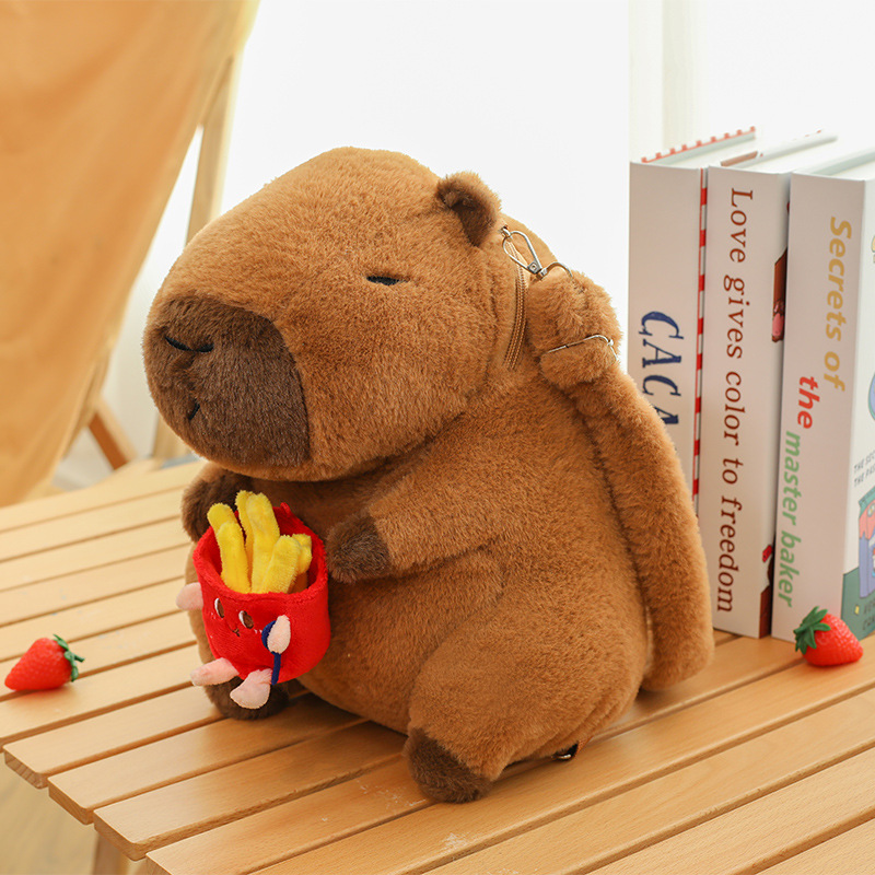 Comercio exterior nueva mochila de felpa Kapibala al por mayor muñeca de carpincho para niños