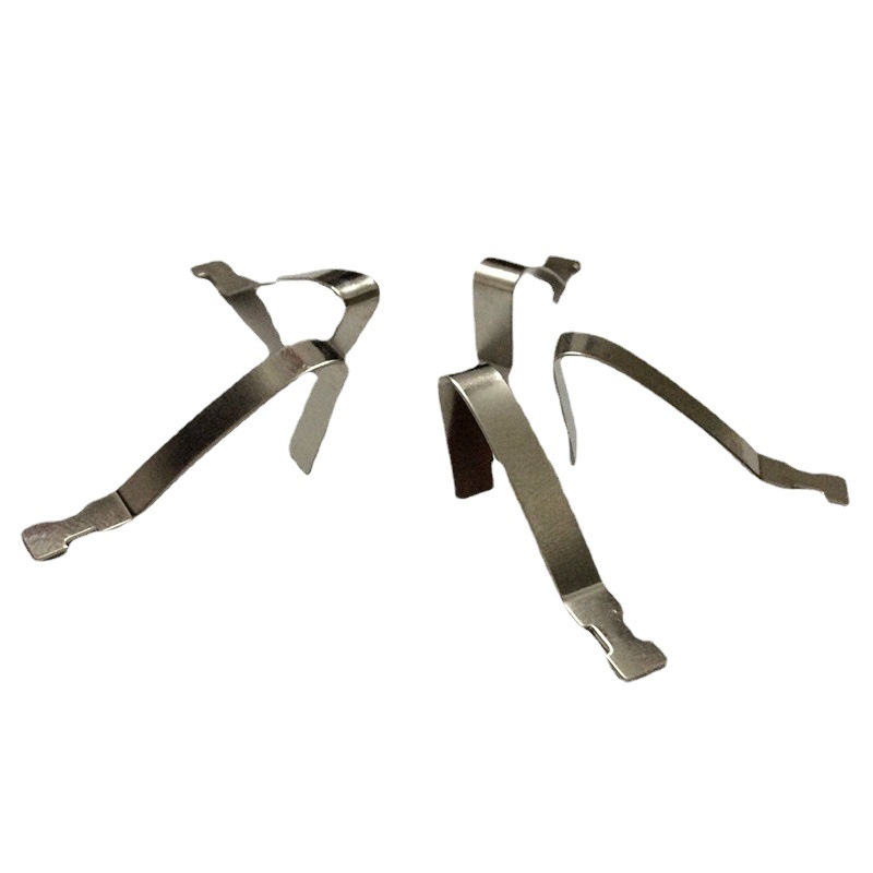 热销厂家专业SPCC 铁料 双负极电池弹簧片 电子五金件电池弹片